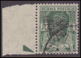 Burma 1947 9p Double Overprint Fine Used. - Burma (...-1947)