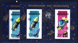 Burundi 1965 Centenary Of ITU Perf And Imperf Souvenir Sheets Unmounted Mint. - Ongebruikt