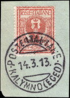 Calimno 1912-21 2c Orange-brown Fine Used On Piece. - Egée (Calino)