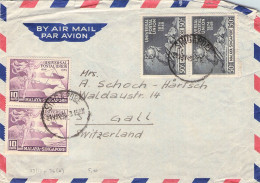 SINGAPORE - AIR MAIL 1949 - ST. GALLEN/CH / *279 - Singapour (...-1959)