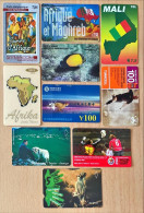 10 Different Phonecards For Collection (including Africa Themes) - Andere - Afrika