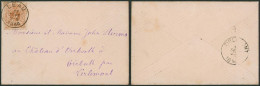 émission 1869 - N°28 Sur Lettre Obl Simple Cercle "Léau" (1880, Luxe !) > Chateau D'Oirbecke (Tirlemont) - 1869-1888 Lying Lion