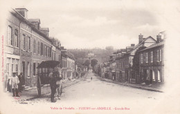 1905 Vallée De L Andelle Fleury Sur Andelle Grande Rue. Cliché Rare - Autres & Non Classés