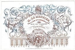 Belgique "Carte Porcelaine" Porseleinkaart, H. Le Meunier, Bottier Et Cordonnier, Bruxelles, Dim:132 X 87mm - Cartes Porcelaine