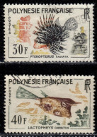 F P+ Polynesien 1962 Mi 26-27 Fische - Oblitérés