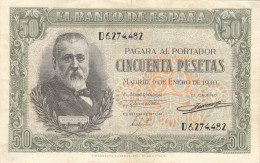 CRBS0797 BILLETE ESPAÑA 50 PESETAS 1940 MBC+ - 50 Peseten