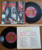 RARE French EP 45t RPM BIEM (7") ANGELO HERRERO «Brigitte Bardot» (+ LES SCARLET 1962) - Collector's Editions