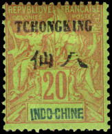 Chungking 1903-04 20c Red On Green Mounted Mint. - Neufs