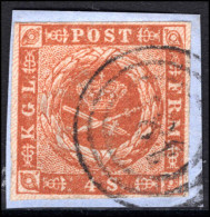 Denmark 1854-59 4sk Orange-brown Fine Used. - Oblitérés