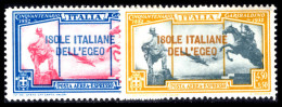 Dodecanese Islands 1932 Garibaldi Air Express Pair Unmounted Mint. - Dodecaneso