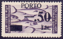 TRIESTE - SLOVENIA - SEGNAT. 0,50L " ROTTA CINQUE " - **MNH - 1945 - RARISSIMA - Portomarken