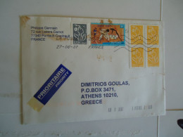 FRANCE    COVER   FROM MY COLLECTION   STAMPS  OLYMPIC GAMES SYDNEY 2000 BLOCK OF 4 - Zomer 2000: Sydney - Paralympics