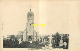 50 Beaumont-Hague, L'Eglise, Femme Avec Bébé Dans L'allée ..., Visuel Pas Courant - Beaumont