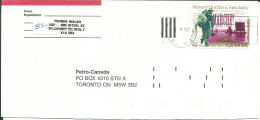 CANADA 45c YELLOWKNIFE POUR TORONTO ( CANADA ) DE 1997 LETTRE COVER - Brieven En Documenten