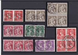 CEREZ Lot De Timbres Oblitérés Bloc De 4 ,paires - 1932 Cérès Et Mercure