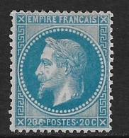 France N°29B* Variété Légende Inf. Avec Cassure Accidentelle - 1863-1870 Napoléon III Con Laureles