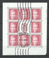 DENMARK Dänemark Königin Queen Margrethe 5.50 DKr As Complete Sheet Kleinbogen O - Blocs-feuillets