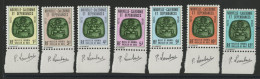 NOUVELLE CALEDONIE SERVICE N° 14 à 20 Neufs Sans Charnière ** (MNH) Signés De L'artiste Pierrette Lambert TB - Oficiales