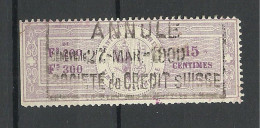 SCHWEIZ Switzerland O 1900 Canton De Genève Timbre Estampillé Revenue Tax Steuermarke - Revenue Stamps