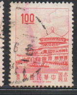 CHINA REPUBLIC CINA TAIWAN FORMOSA 1968 SUN YAT-SEN CHUNGSHAN BUILDING YANGMINGSHAN 1$ USED USATO OBLITERE' - Used Stamps