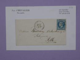 BU17  FRANCE  BELLE  LETTRE  RR 1868  OLIVET A LILLE  +N°29+ AFF .PLAISANT++ - 1863-1870 Napoléon III Con Laureles