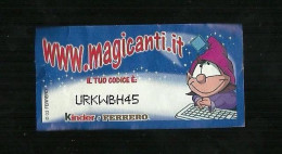 Kinder Ferrero - Magicode 3 - I Magicanti - Notices