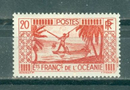 Ets FRANCAIS De L'OCEANIE - N°91* MH - Légère Trace De Charnière. SCAN DU VERSO. - Pêcheur. - Oceania (Other)