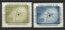 NATIONS - UNIES   -  1958 .  Y&T N° 56 / 57 **.   Energie Atomique  /  Atome - Unused Stamps