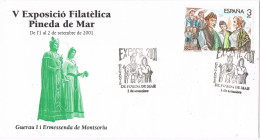 50724. Carta Exposicion PINEDA De MAR (Barcelona) 2001. Fiestas Populares. GEGANTS De Pineda - Covers & Documents