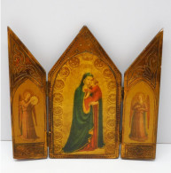 -JOLI TRIPTYQUE XXe ANGELICO MADONNA DELLA STELLA SAN MARCO FIRENZE Religion  E - Religieuze Kunst