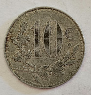 ALGERIA, ALGER- 10 CENTIMES 1921., ALGER CHAMBER OF COMMERCE - TOKEN, RARE - Monétaires / De Nécessité