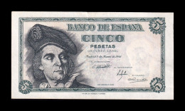 España Spain 5 Pesetas J. S. Elcano 1948 Pick 136 Serie G Ebc Xf - 5 Pesetas