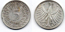 MA 22992 / Allemagne - Deutschland - Germany 5 Mark 1966 D TTB+ - 5 Mark