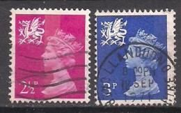 Grossbritannien - Wales  (1971)  Mi.Nr.  13 + 14  Gest. / Used  (5ha13) - Wales