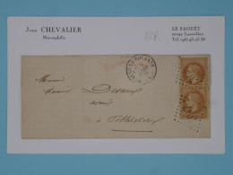 BU18  FRANCE  BELLE  LETTRE 1870 BEAUNE LA ROLANDE A PITHIVIERS  +2X N°28+ AFF . PLAISANT+ - 1863-1870 Napoléon III Con Laureles