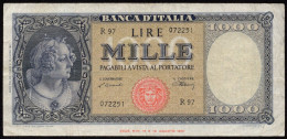 Italy 1000 Lire 1947 VF Banknote - 1.000 Lire