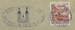 Switzerland 1944 Cover Stamp With Perfin DC By Danzas & Cie International Transport Slogan Cancel Abbey Of St Gallen - Perfins
