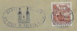 Switzerland 1944 Cover Stamp With Perfin DC By Danzas & Cie International Transport Slogan Cancel Abbey Of St Gallen - Perforés