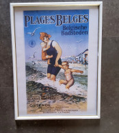 Affiche Belgische Badsteden Door De NMBS. - Meise