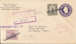 USA Registered Uprated Postal Stationery Cover 5-4-1934 - 1921-40