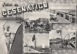 CARTOLINA  CESENATICO,CESENA,EMILIA ROMAGNA-SALUTI DA CESENATICO-MARE,SOLE,ESTATE,VACANZA,BELLA ITALIA,VIAGGIATA 1959 - Cesena