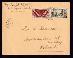 440/39 - Enveloppe Bicolore Des TP Océanie PAPEETE 1938 Vers LA HAYE Hollande - Destination PEU COMMUNE - Covers & Documents