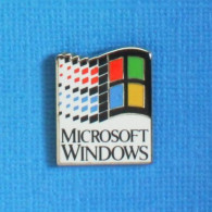 1 PIN'S //  ** MICROSOFT / WINDOWS ** . (Arthus Bertrand Paris) - Informatik