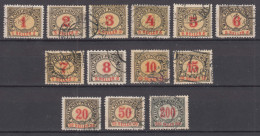 Austria Feldpost Occupation Of Bosnia 1904 Porto Mi#1-13 Used  - Gebraucht