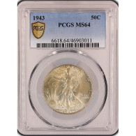 Monnaie Gradée PCGS MS64-Etats-Unis Demi Dollar 1943 Philadelphie - 1916-1947: Liberty Walking