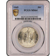 Monnaie Gradée PCGS MS64-Etats-Unis Demi Dollar 1945 Philadelphie - 1916-1947: Liberty Walking
