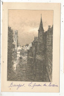 Gravure , Signée G. FRAIPONT, BRUGES, LE QUAI DU ROSAIRE - Prenten & Gravure