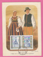 Pologne - Carte Maximum - Costumes Populaires Polonais (YT N°1011 1012) - Maximum Cards