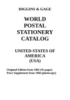 Higgins & Gage WORLD POSTAL STATIONERY CATALOG USA PDF-File - Etats-Unis