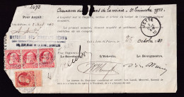 479/39 -- PERFINS/PERFORES - TP 74 Perforé M.S.R. S/ Mandat Mutuelle Des Syndicats Réunis - Bruxelles Bd D' Anvers 1910 - 1909-34